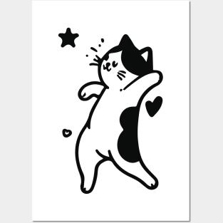 Dancing Cat Posters and Art